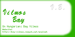 vilmos bay business card